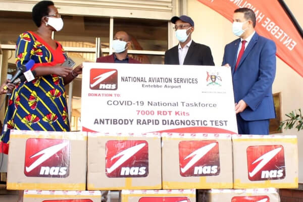NAS Donates 7,000 Rapid Diagnostic Testing Kits to the Ministry of Health in Uganda